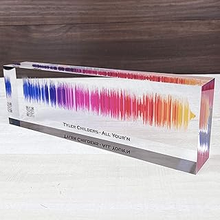 Artblox Soundwave Art With Scannable Qr Code Any Video Voice Recording Baby Heartbeat Or Song To Acrylic Glass Spotify Plaque Cool Mothers Day Customized Gifts For Wife Girlfriend Sound Card