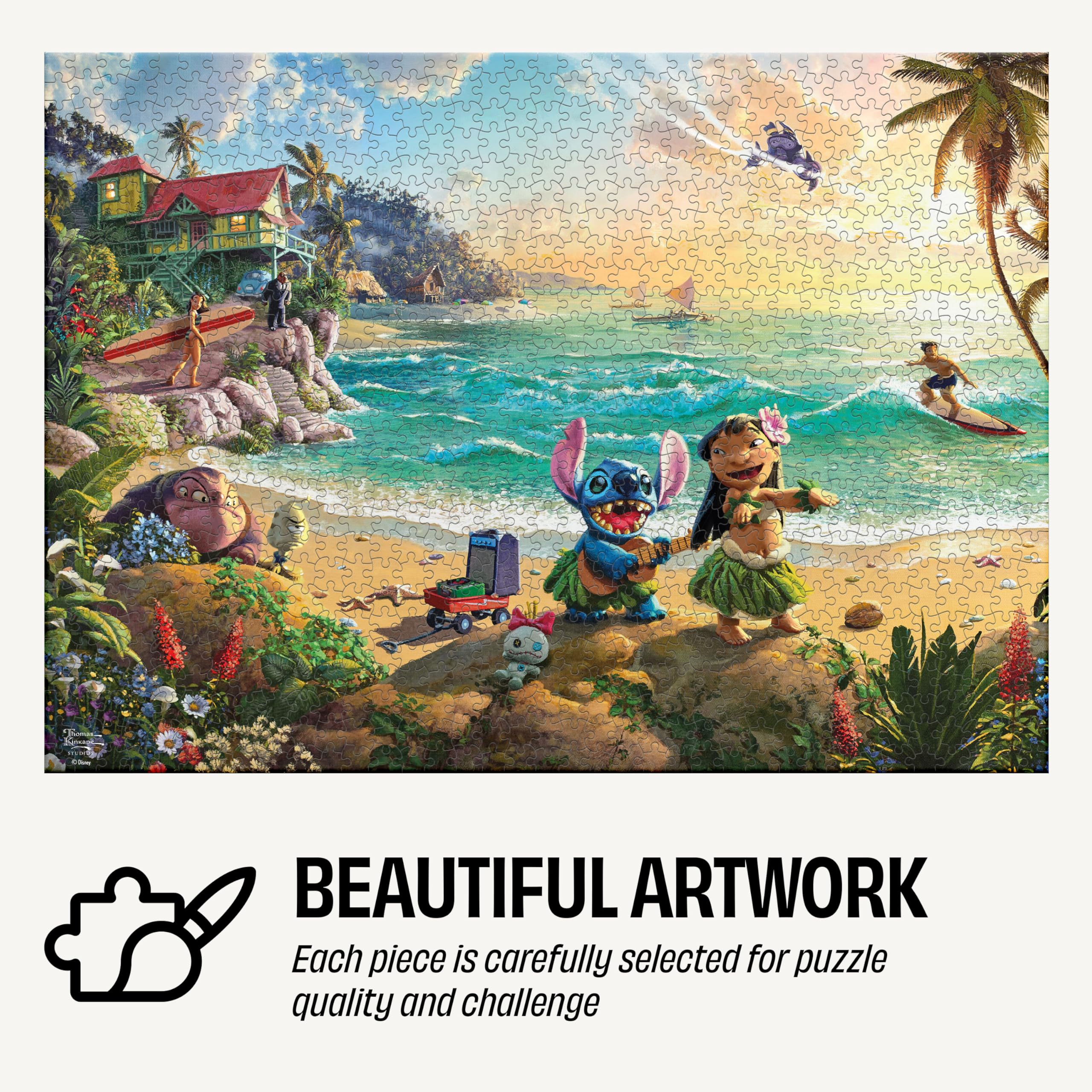 Amazon.com: Buffalo Games Disney - Thomas Kinkade - Hawaiian Beach