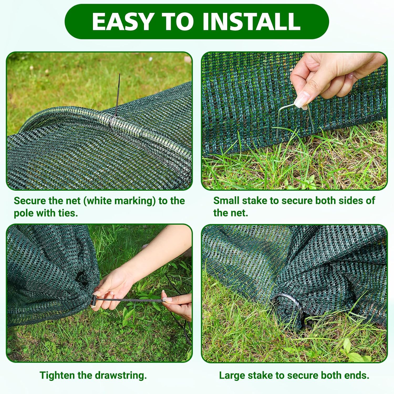 UNIFAMILY Chicken Tunnel for Outside 12FT, Flexible Chickens Runs for Yard, Quick Installation Shade Net Protection from Sun Portable Chicken Tunnels, Poultry Coop Run Tunnels Perfect for Backyard