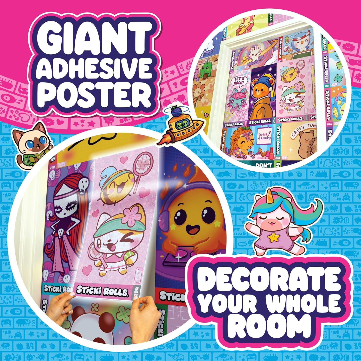 STICKI ROLLS Jumbo Stickies Wall Stickers Decor Capsule image 5