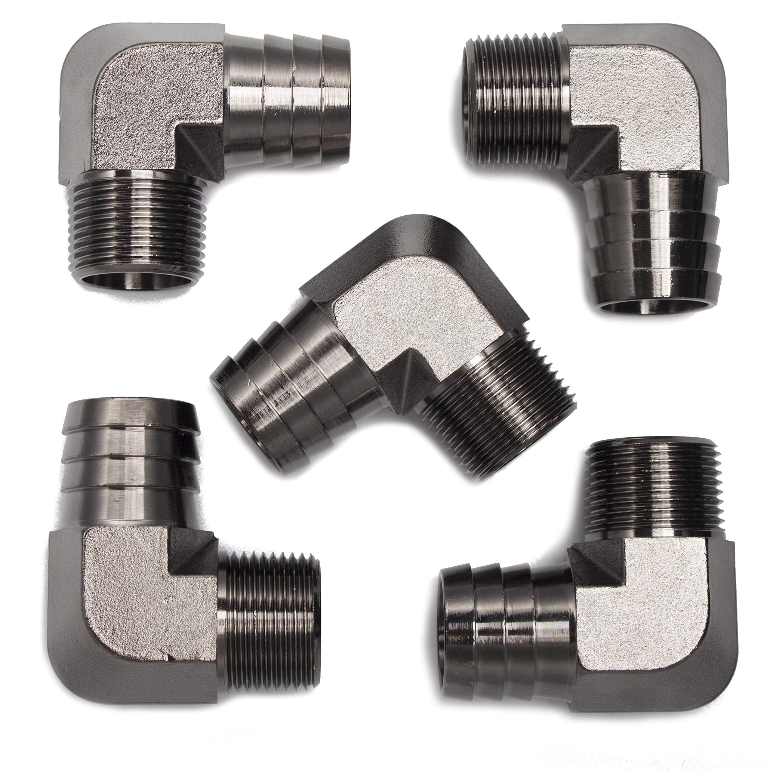 Coude en laiton laqué noir 1" x 3/4" - Finition haut de gamme et résistance maximale à la corrosion