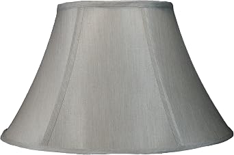 Urbanest Softback Bell Lampshade, Faux Silk, 14-inch Bottom Diameter, 8 1/4-inch Height, Champagne, Spider