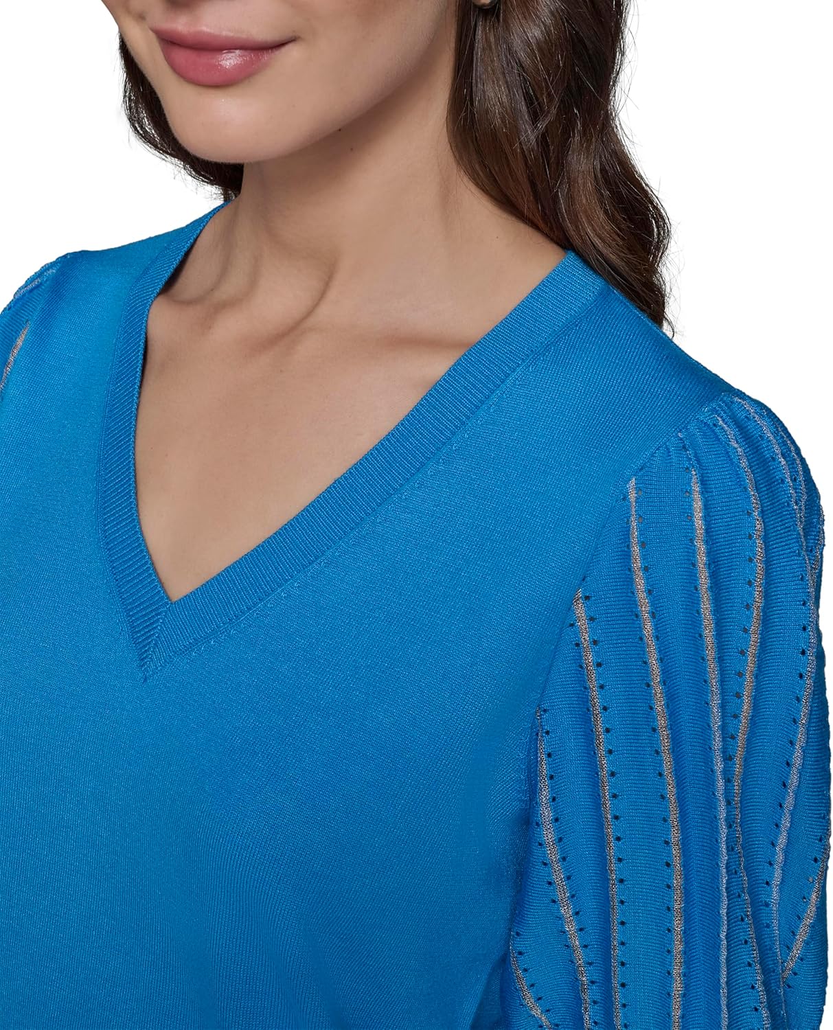 KARL LAGERFELD Paris Women's Sportswear Sweater, French Blue, Medium - Image 6