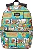Hannah Barbera Scooby-Doo Flocked Multi-Pocket All Characters Backpack, Green, 17 in