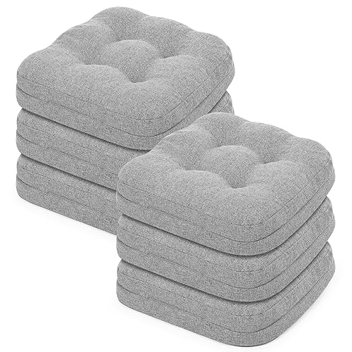 Dining Chair Cushions Set of 6, Dual-Layer Memory Foam Kitchen