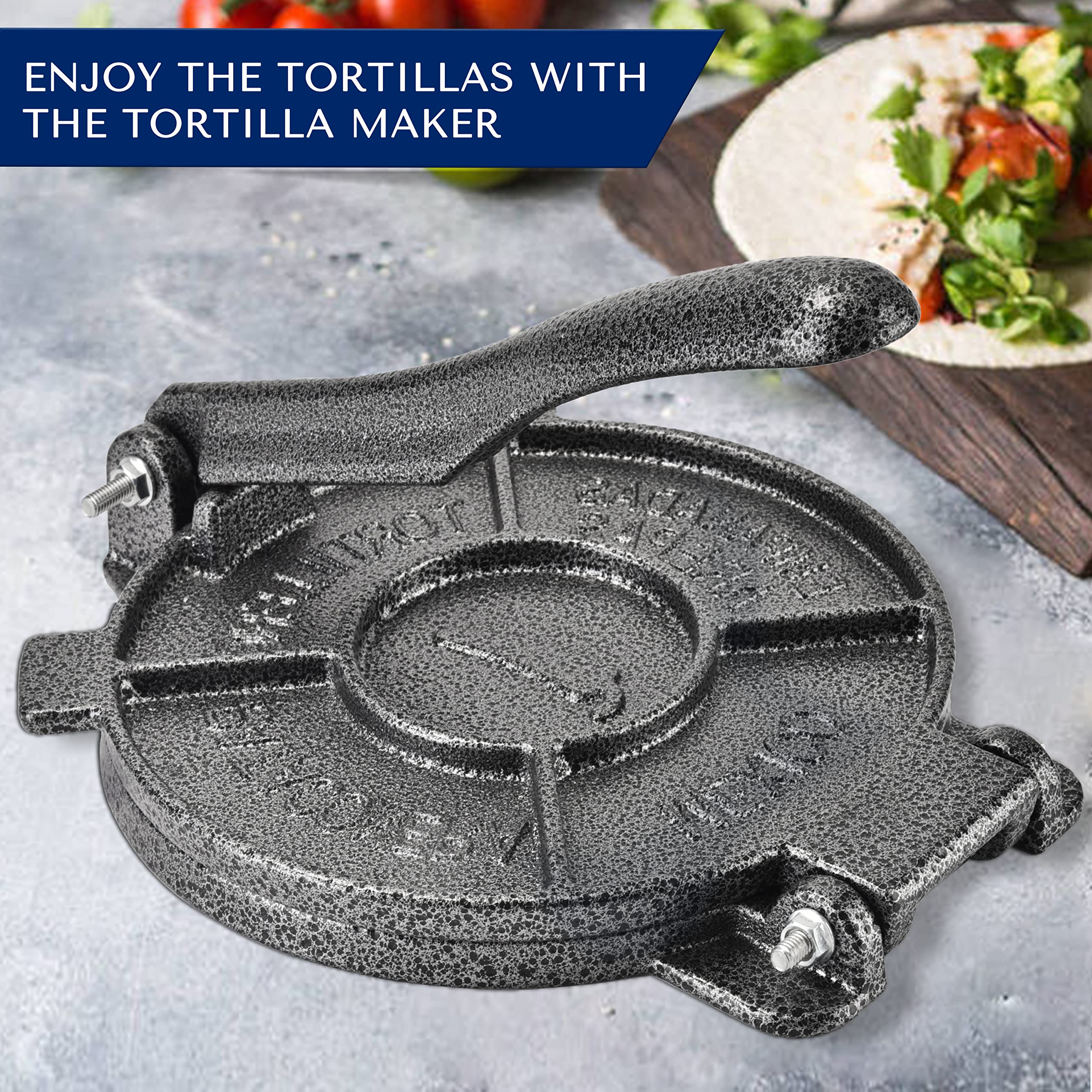 Buy ARC Tortilla Press 6.5 inch, Cast Iron Tortilla Maker, Heavy Duty Tortillera Pataconera