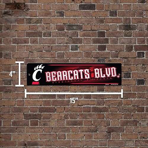 Vista 17 de Rico Industries Letrero de plástico de la NCAA de plástico de 4 x 16 pulgadas Alternativo