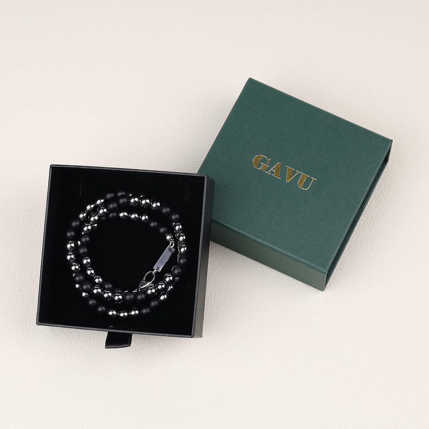 GAVU 6mm Men's Hematite Necklace Crystal Beaded Necklace for Men 20"/24" - Image 7