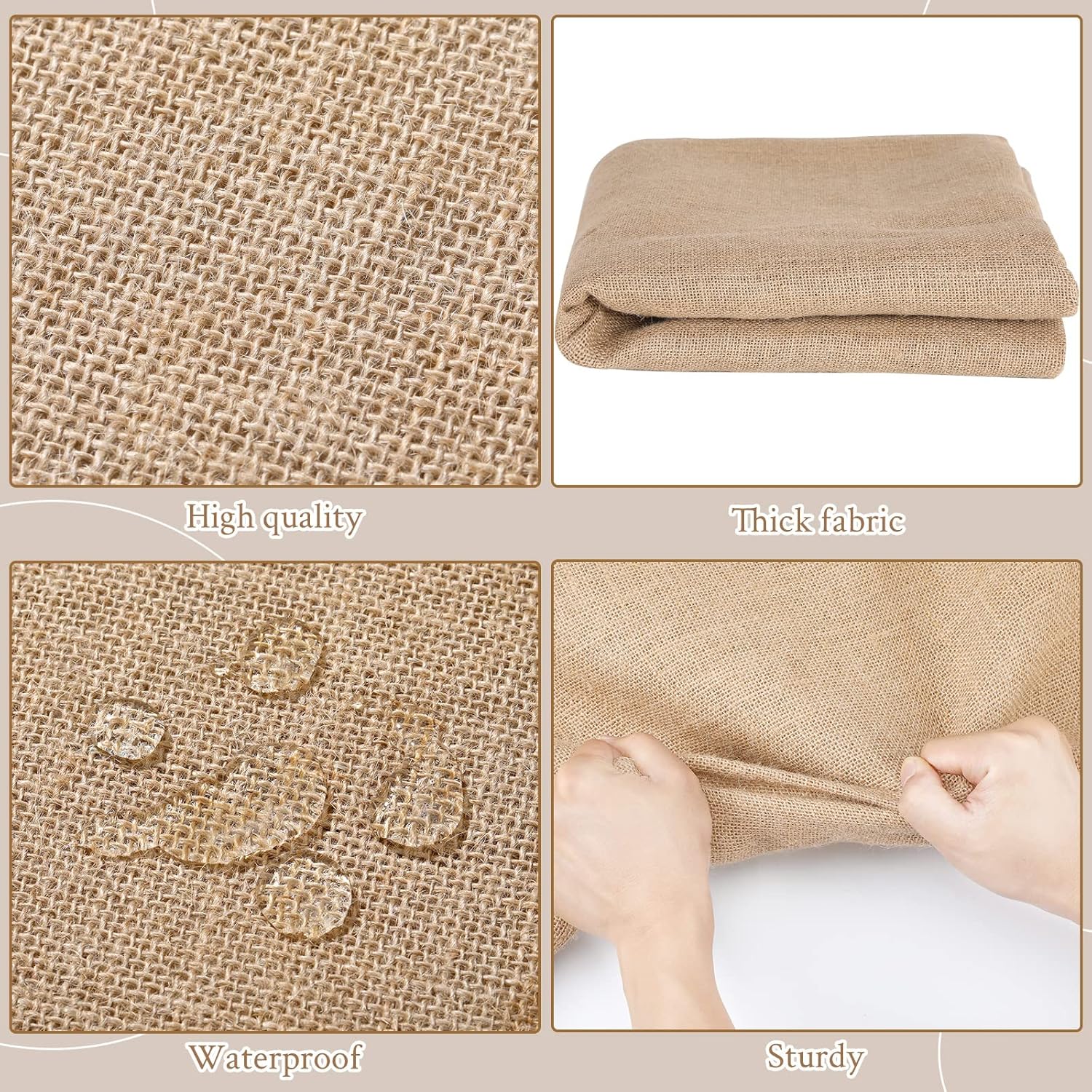 Condition photo showing As Is for kingdder natural burlap tablecloth farmhouse rustic wedding rectangle burlap table cover jute tablecloth for wedding party reception bridal shower outdoor picnic camping(1 pcs,63 x 108 inch) 1 14.6" x 9.1" (rectangular)