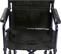 Vista 5 de Drive Medical Silla de transporte de aluminio ultraligera Deluxe, azul, 17 pulgadas