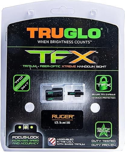 Miniatura 21 de TRUGLO TFX - Mira para pistola Tritio duradero resistente a los golpes, compacto y brillante y fibra óptica Xtreme vista diurna/nocturna