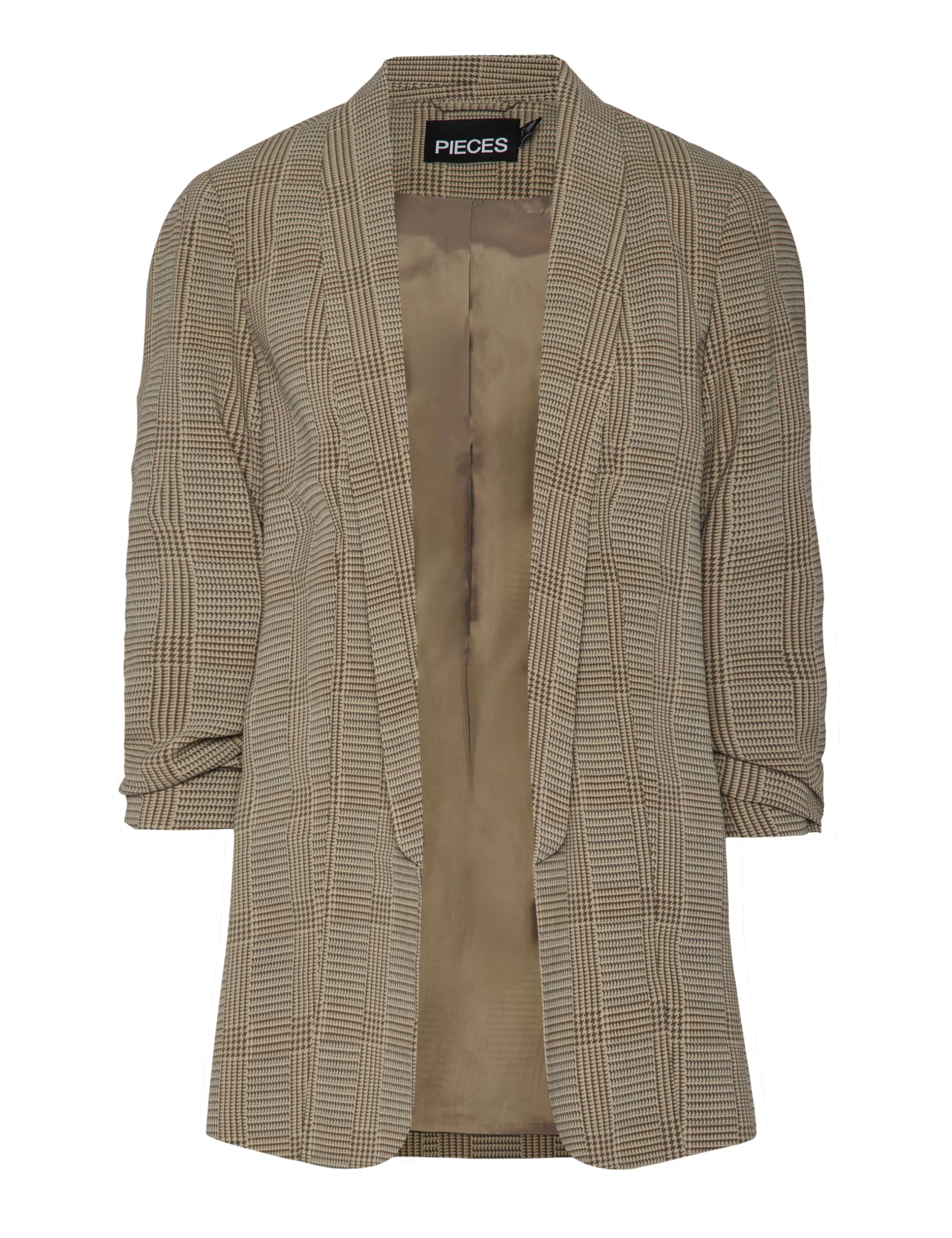 PIECES Womens Pcbosella 3/4 Printed Noos Bc Classic Blazer, Crockery, M UK
