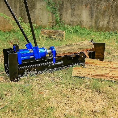 Miniatura 6 de Log Splitter Manual 12 Ton, Hydraulic Wood Splitter, Horizontal Full Beam Steel Firewood Splitting Machine