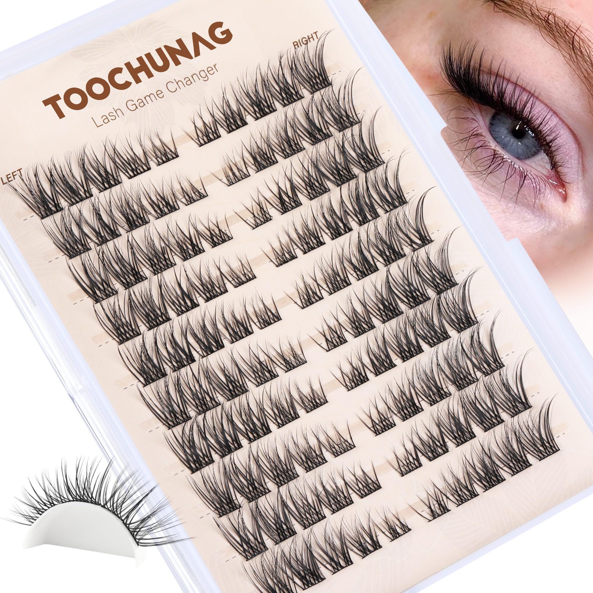 Amazon.com: TOOCHUNAG Lash Clusters 8-16 Natural Eyelash Clusters