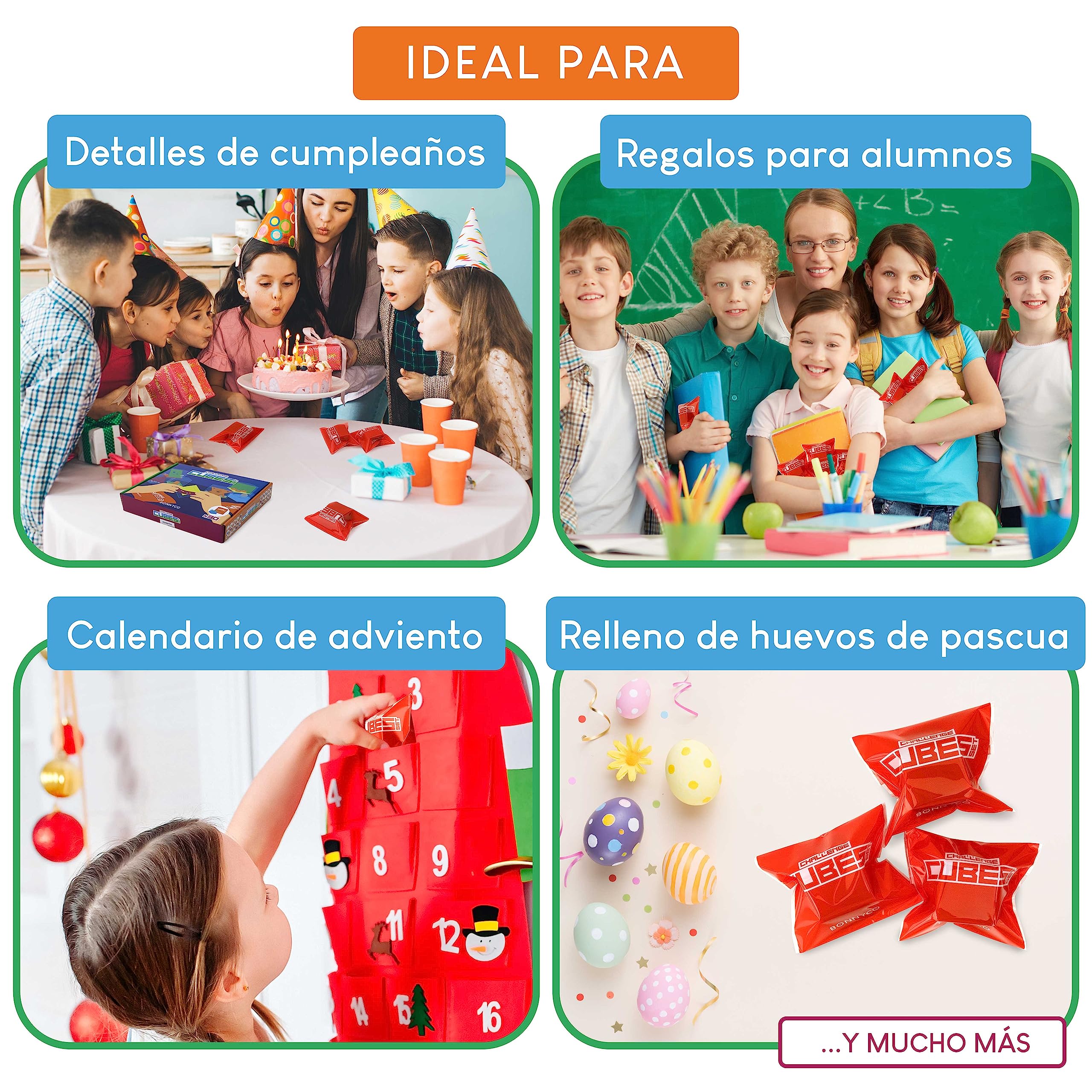 BONNYCO Cubos Rompecabezas Niños Pack 30 Regalos Cumpleaños Niños Colegio. Detalles Cumpleaños Infantil, Relleno Piñata. Regalitos Invitados, Regalos Alumnos Primaria. Mini Juegos para Regalar