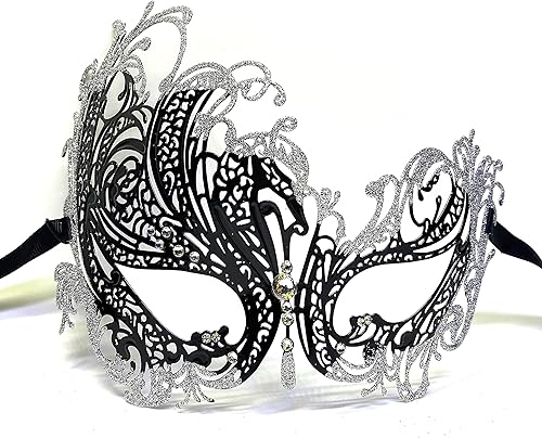 Miniatura 6 de Juego de máscaras venecianas de silicona realista para parejas, máscara de media cara