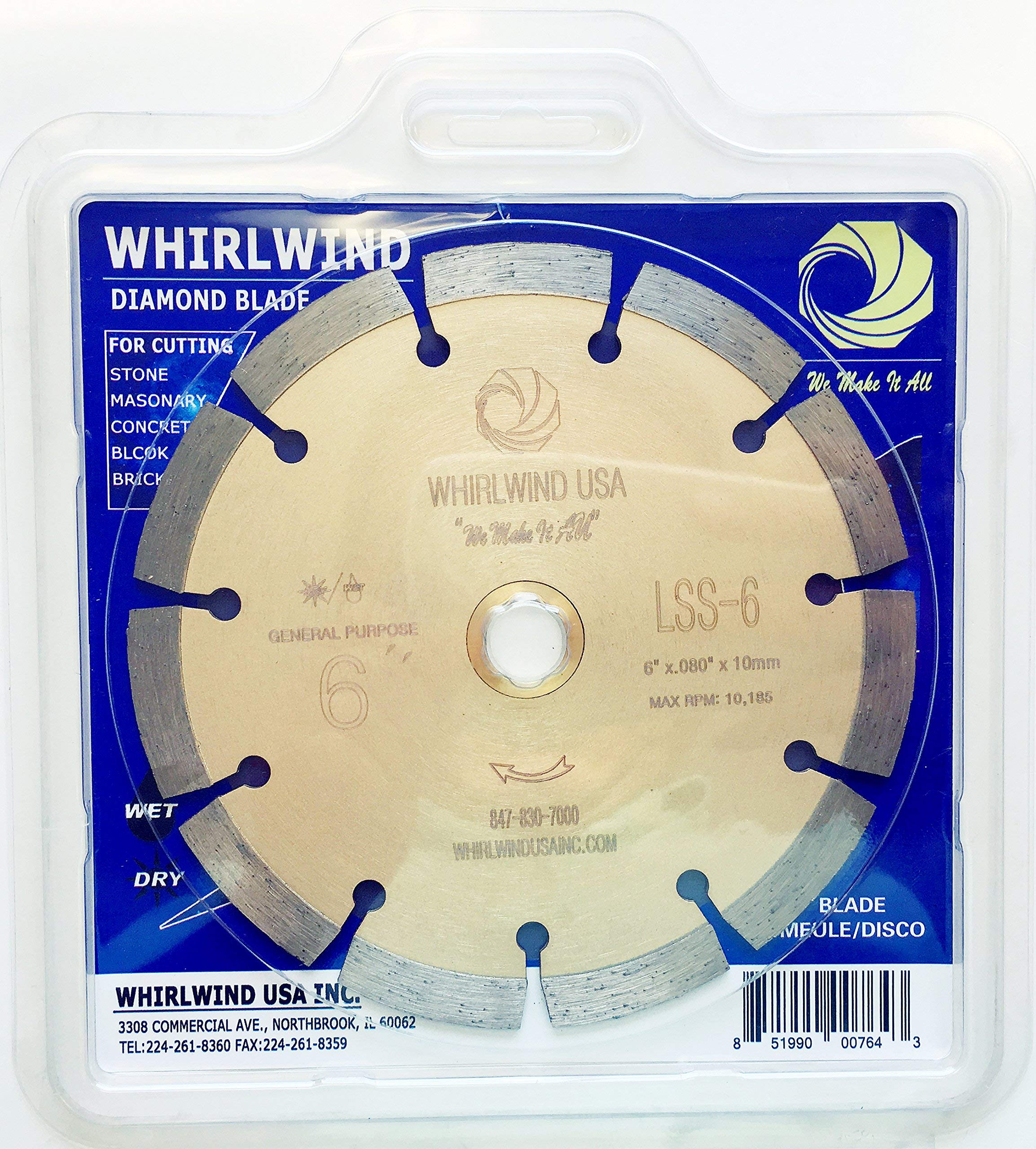LSS - Cuchillas de corte en seco o húmedo de diamante segmentado para mampostería, ladrillos, pavimentos, piedra de hormigón (venta directa de fábrica)