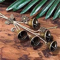 Vista 3 de 2 Piezas Campanas de Bruja para Pomo de Puerta para Protección Campanas de Latón Colgantes Suministros de Brujería Wicca Corona Campanas de Bruja