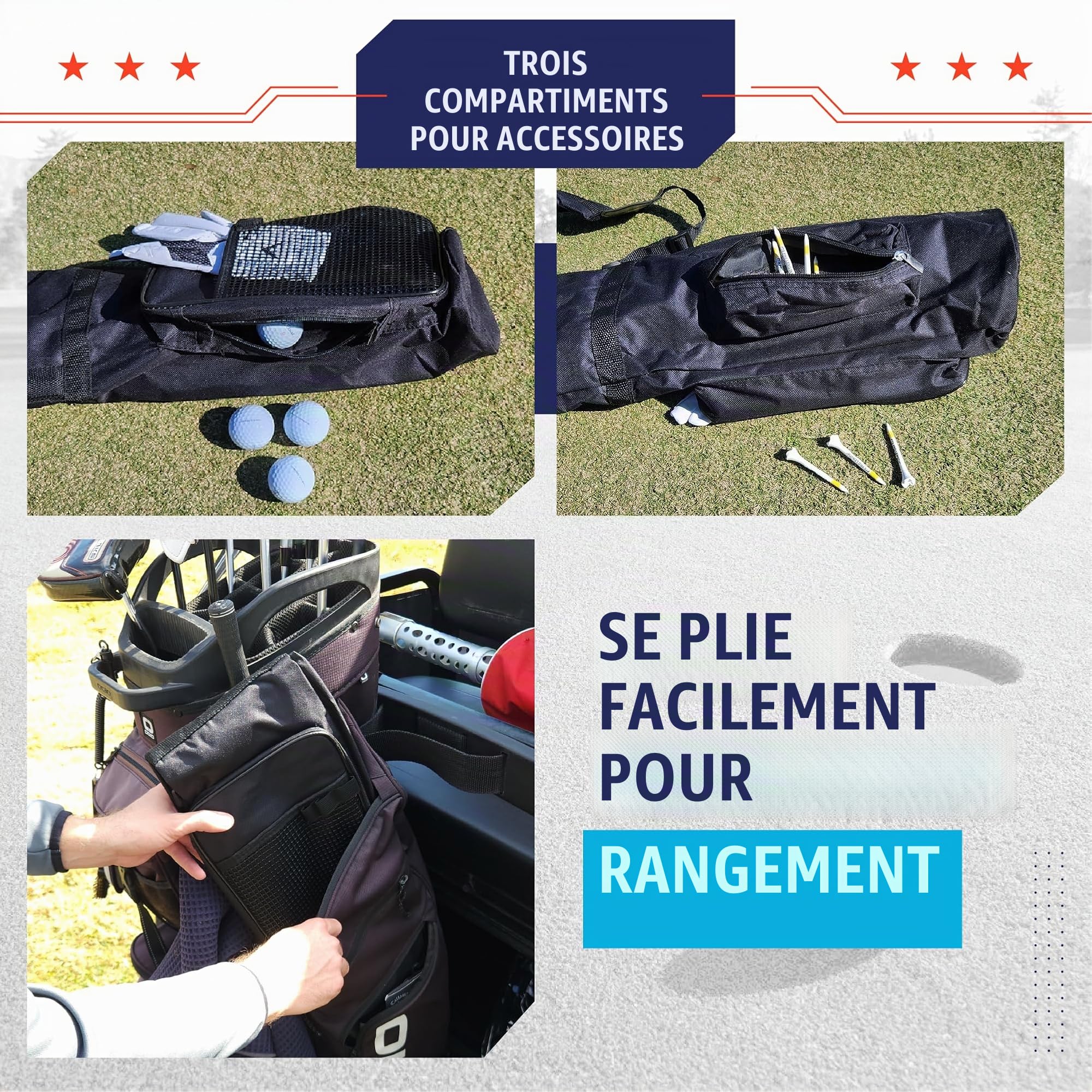 Sac de Transport léger pour Golf Motif Rayures