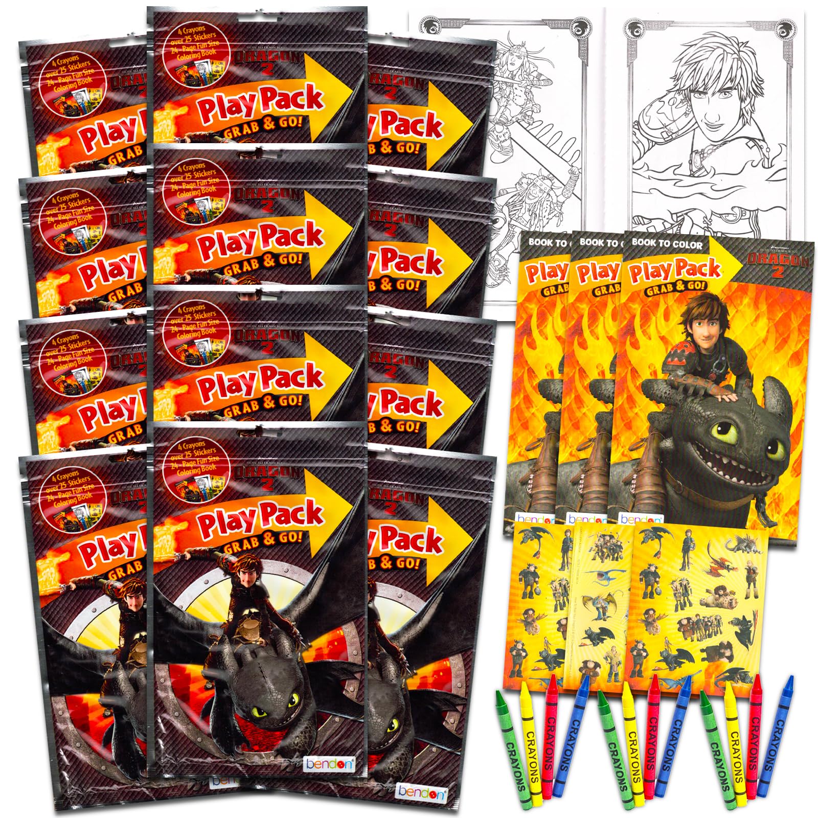 Buy HTTYD How to Train Your Dragon Ultimate Party Favors Packs 12 Sets with Stickers