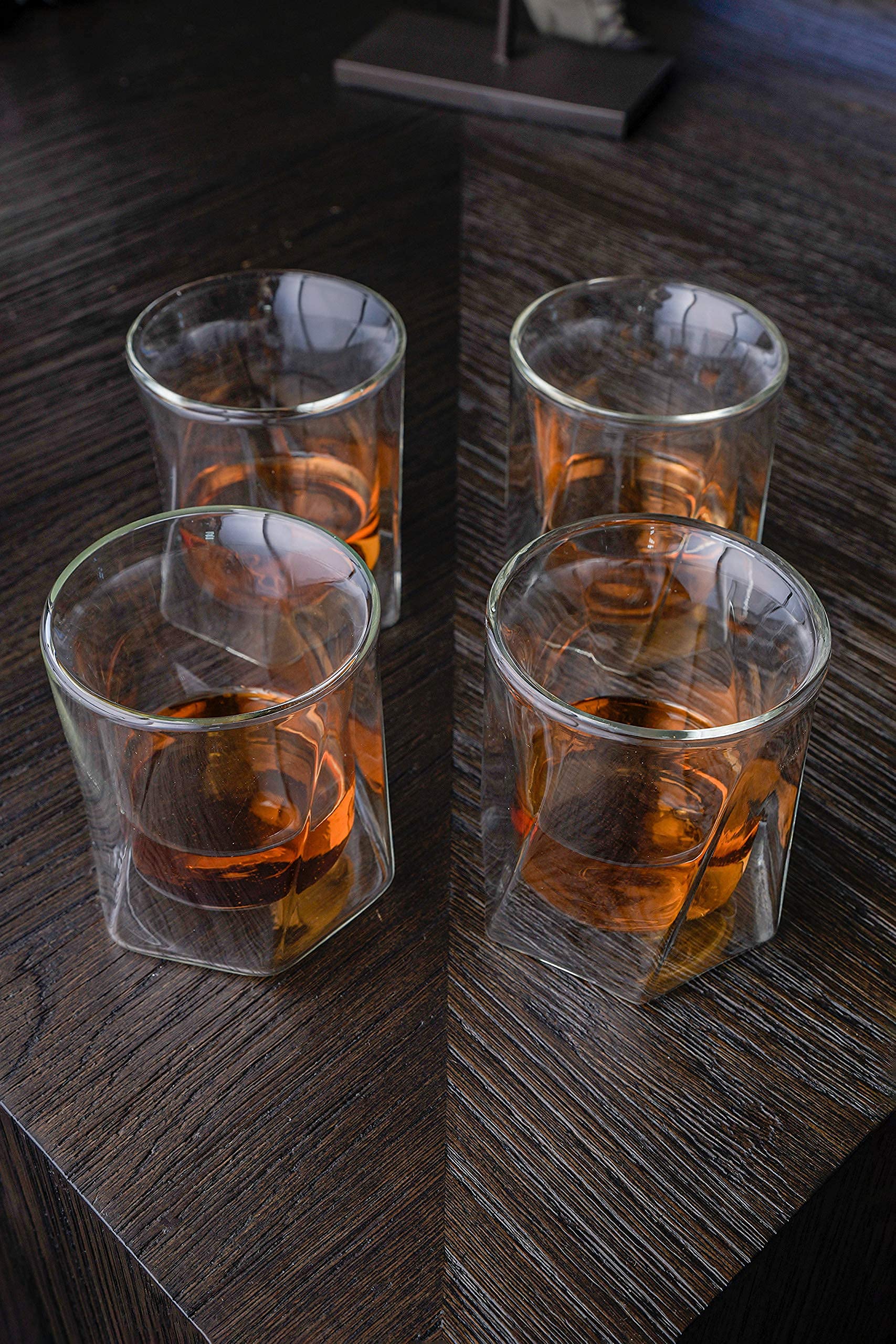 LEMONSODA Whiskygläser Set – 12 Stück, 300 Ml, Kristallschliff-Design, Bleifreies Kristallglas, In Premium-Geschenkbox