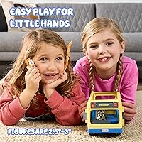 Vista 5 de Bluey Bus + Mates, figuras de 2.5-3 pulgadas Exclusivo de Yaxa