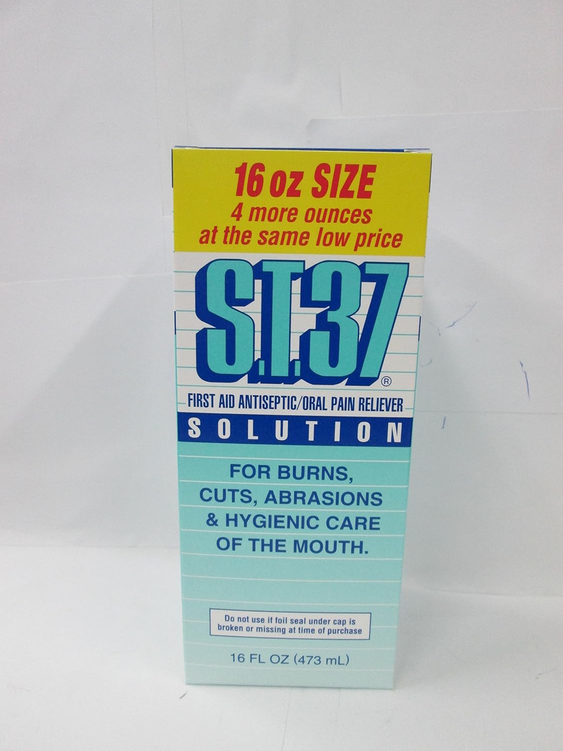 ST.37 Solution – First Aid Antiseptic/Oral Pain Reliever for Burns, Cuts, Abrasions, and Hygienic Care of the Mouth, 8 fl oz (236.5 mL) (Pack of 3)