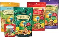 Lafeber's Nutri-Berries Variety Sampler Bird Food Bundle - 4 Flavors, Non-GMO Human-Grade, 10oz Each for Parrots & Small Birds