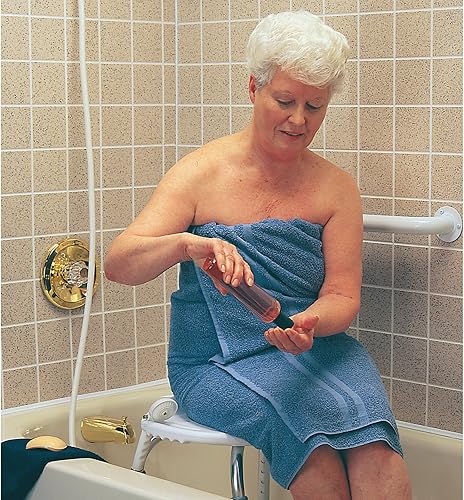 Miniatura 15 de Carex Silla de ducha con respaldo, silla de baño y asiento de ducha para ancianos, discapacitados y discapacitados, 350 libras, fácil montaje