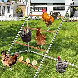 FUTRPOW poleiro de frango, poleiro de frango grande de 55''l x 41''w, barras de poleiro de frango resistentes para aves de quintal, poleiro de frango para galinheiro com saco de barbante de