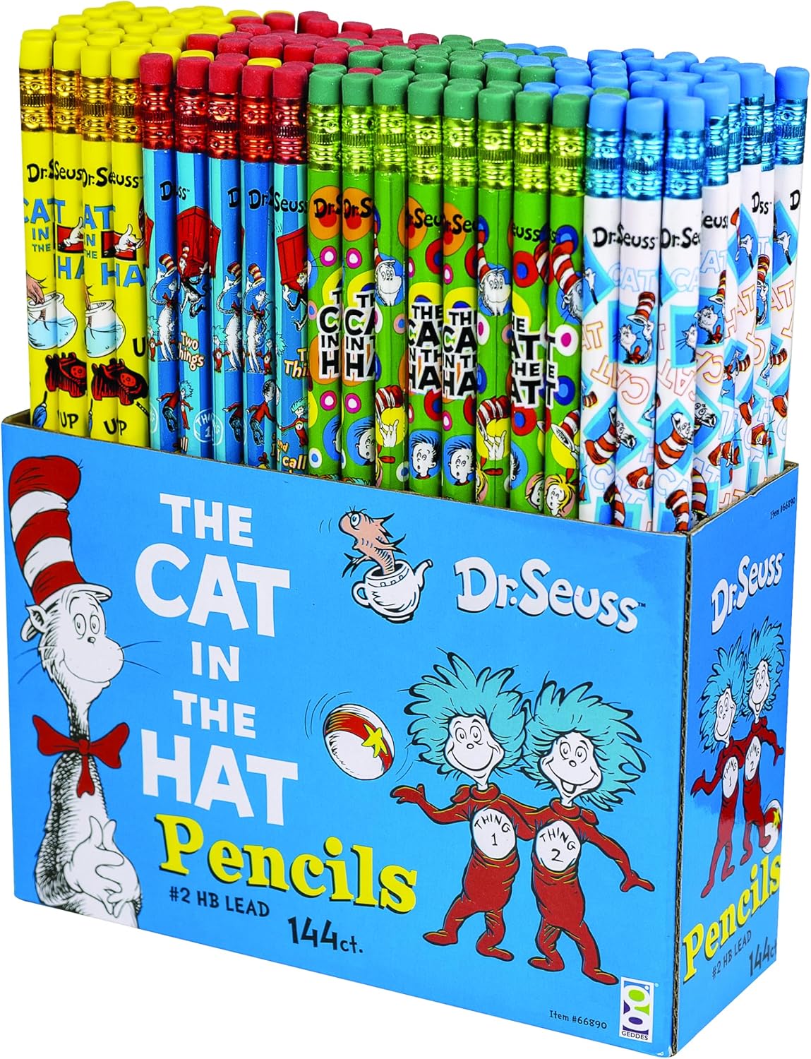 Raymond Geddes Dr. Seuss Cat in the Hat #2 Pencils (Pack of 144)