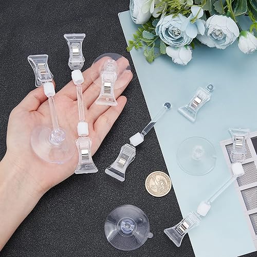 Miniatura 3 de SUPERFINDINGS 2 clips de algas marinas, clip para alimentador de verduras con 4 ventosas para plantas con clip para soporte de alimentación para