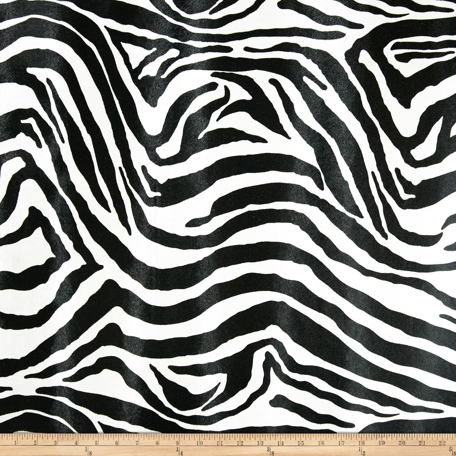 Faux Leather Zebra Black/White Fabric By The Yard