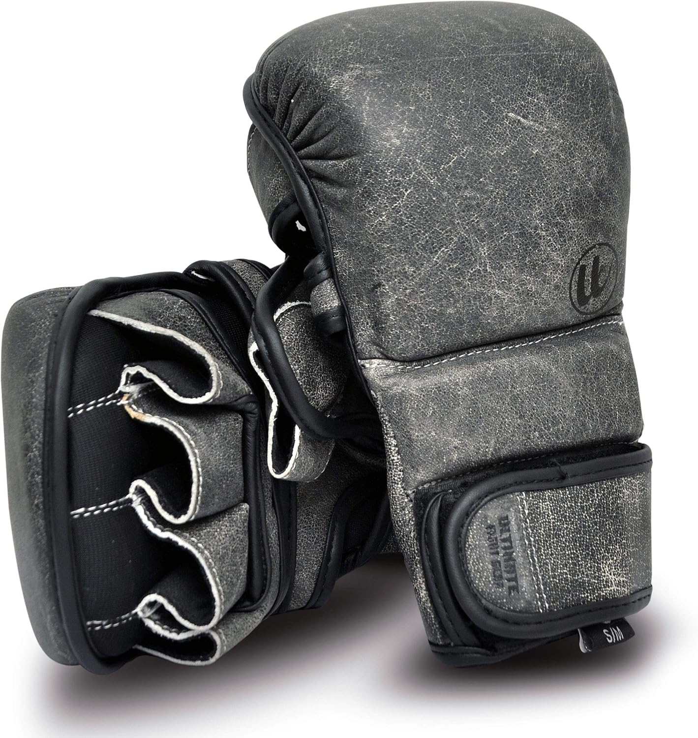 Antique Gray Leather Series - Vintage MMA Sparring Gloves - Genuine Leather - Boxing MMA Muay Thai Bag Work