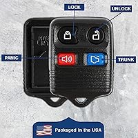 Vista 6 de keylessoption sólo el caso Keyless Entry Remote Key Fob Shell, Negro