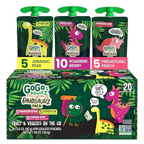 Miniatura 7 de GoGo squeeZ Fruit & VeggieZ Kids Snacks - Paquete variado de 3.2 onzas (paquete de 20)  Boulder Berry, Pedal Peach Flavors  Sin nueces, sin lácteos,