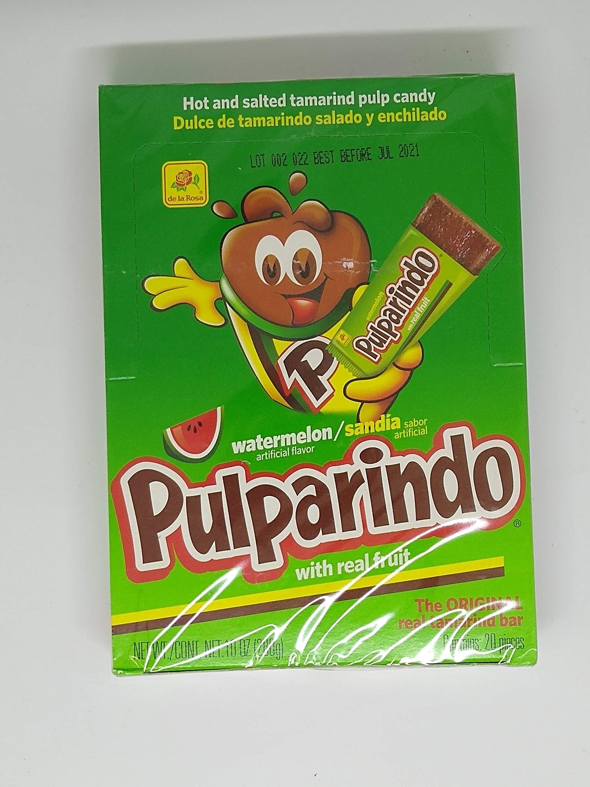 Pulparindo with Watermelon Flavor (20pcs) - 10oz By De La Rosa. by de la Rosa