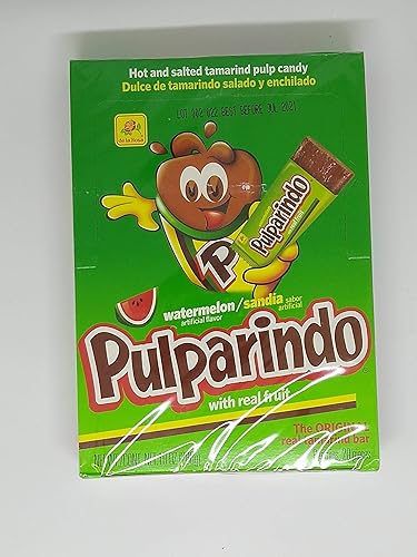 Pulparindo con sabor a sandía (20 piezas)  10oz por De La Rosa. por de la Rosa