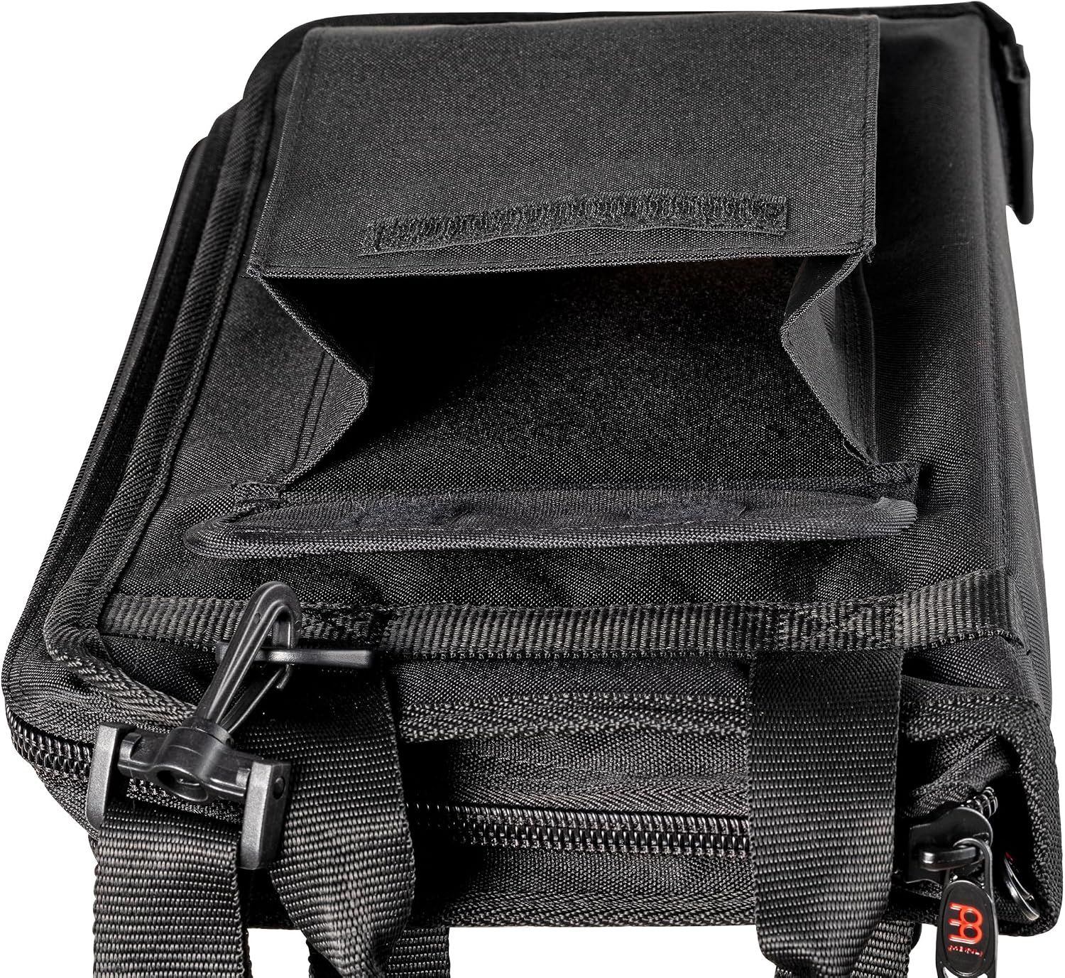 Meinl Percussion Drum Stick Bag with Extra Outside Pocket and Floor Tom Hooks – for Mallets, Brushes and Accessories, Black, Standard (MSB-1)