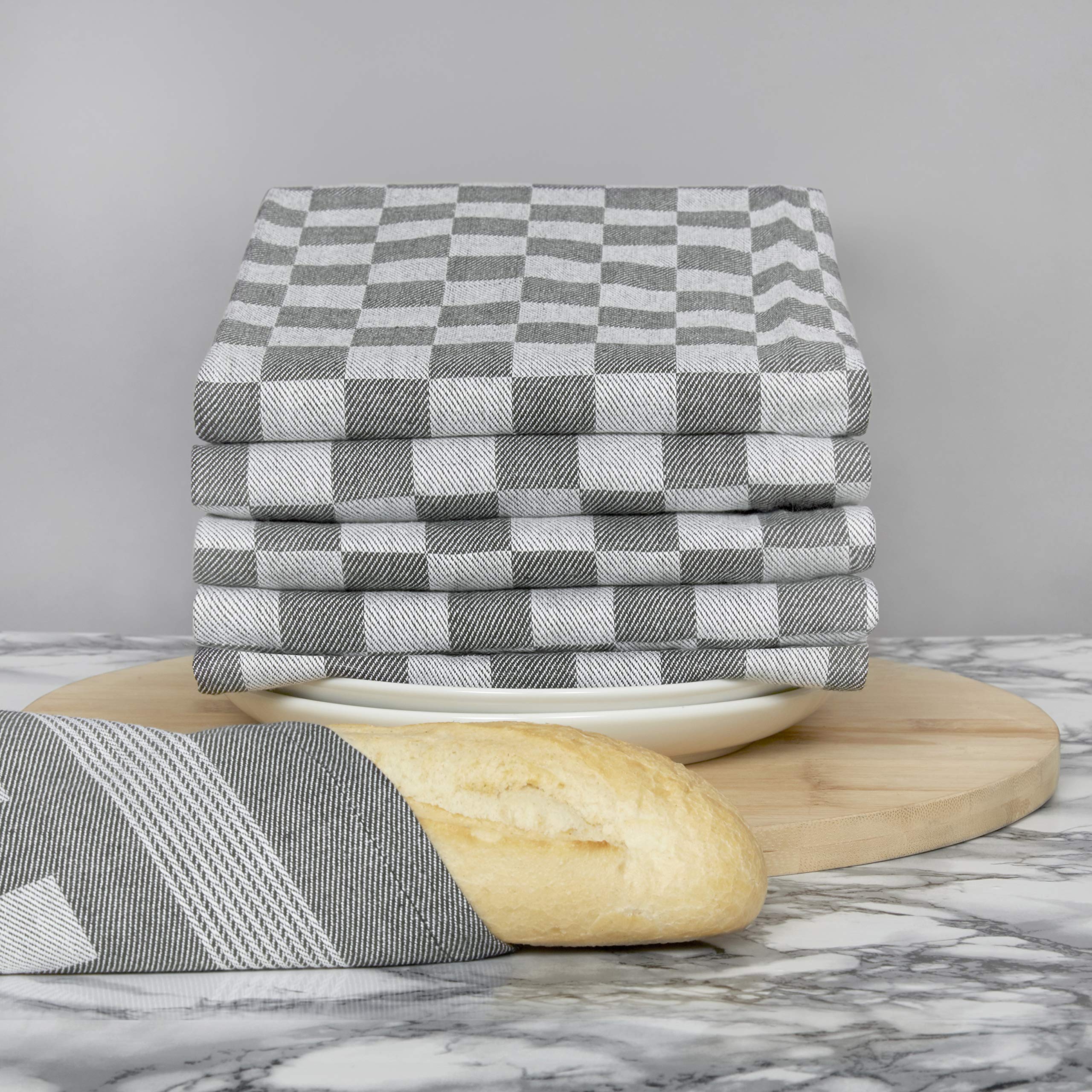 6 Asciugamani Da Cucina In Cotone 100% - 46x70 Cm, Lilla, Super Assorbenti - Foto 3