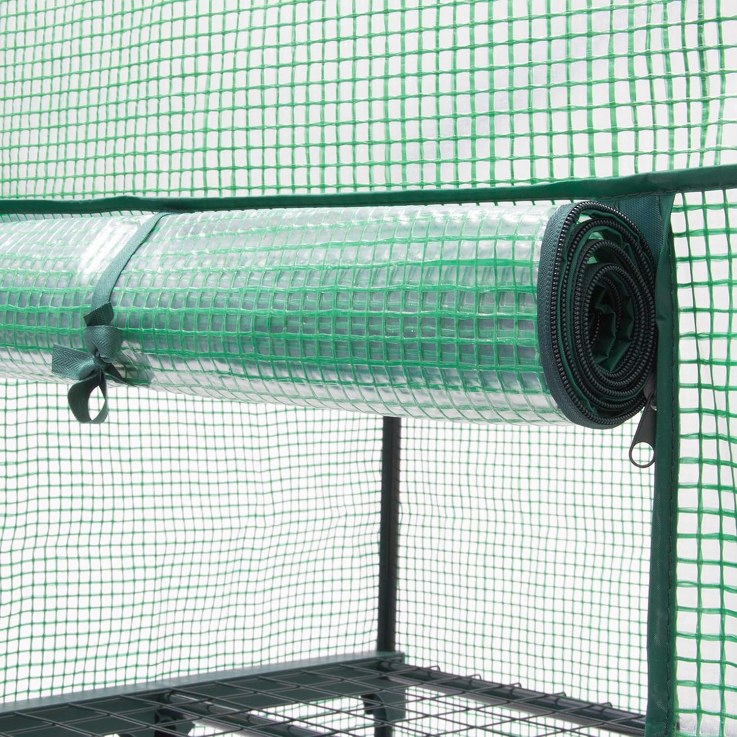 Relaxdays Greenhouse 3 Levels Tear-Resistant Growth Support for Plants, Levels Each of 60 x 46 cm (23.6 x 18.1 in)