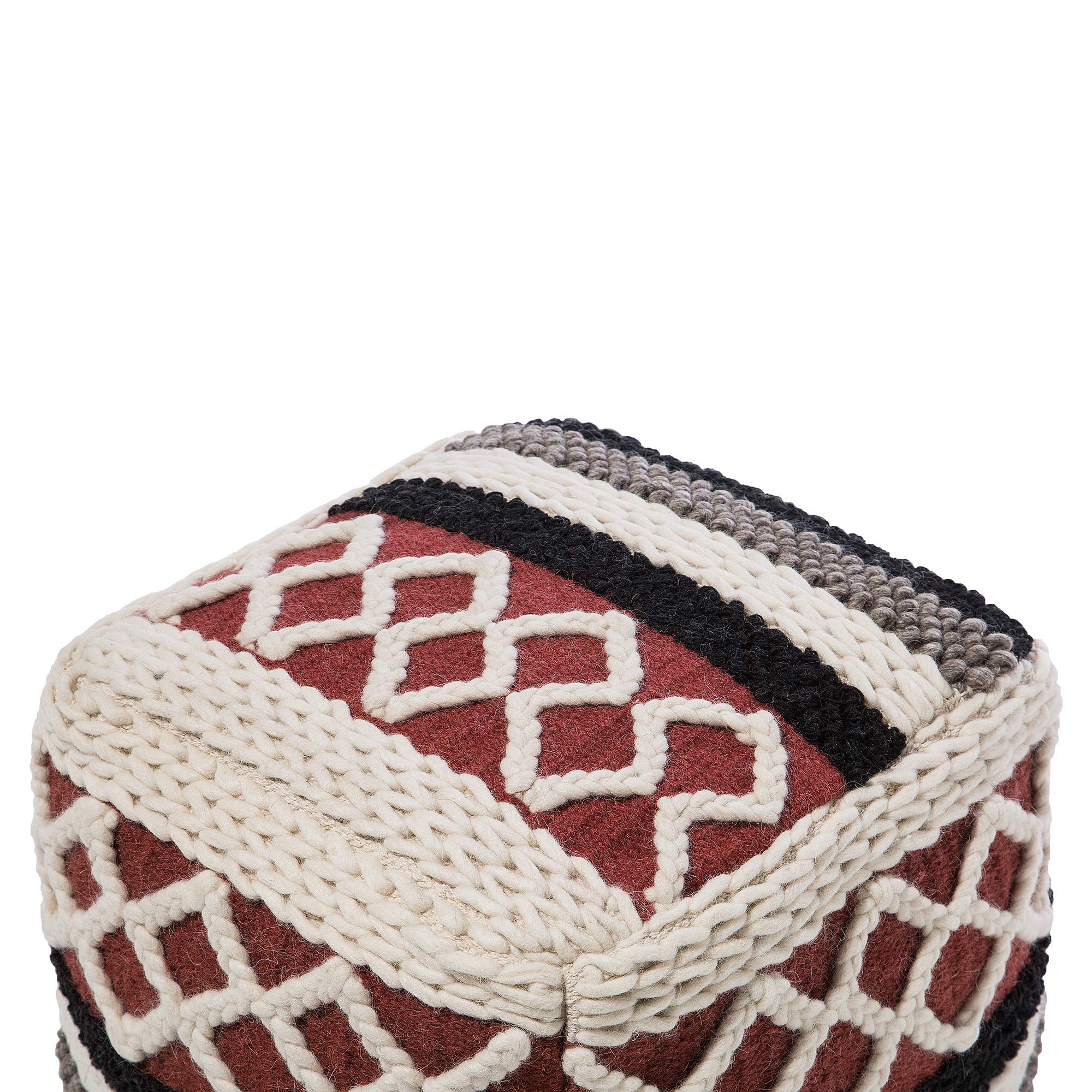 Beliani Pouf in tessuto multicolore 42 x 48 cm