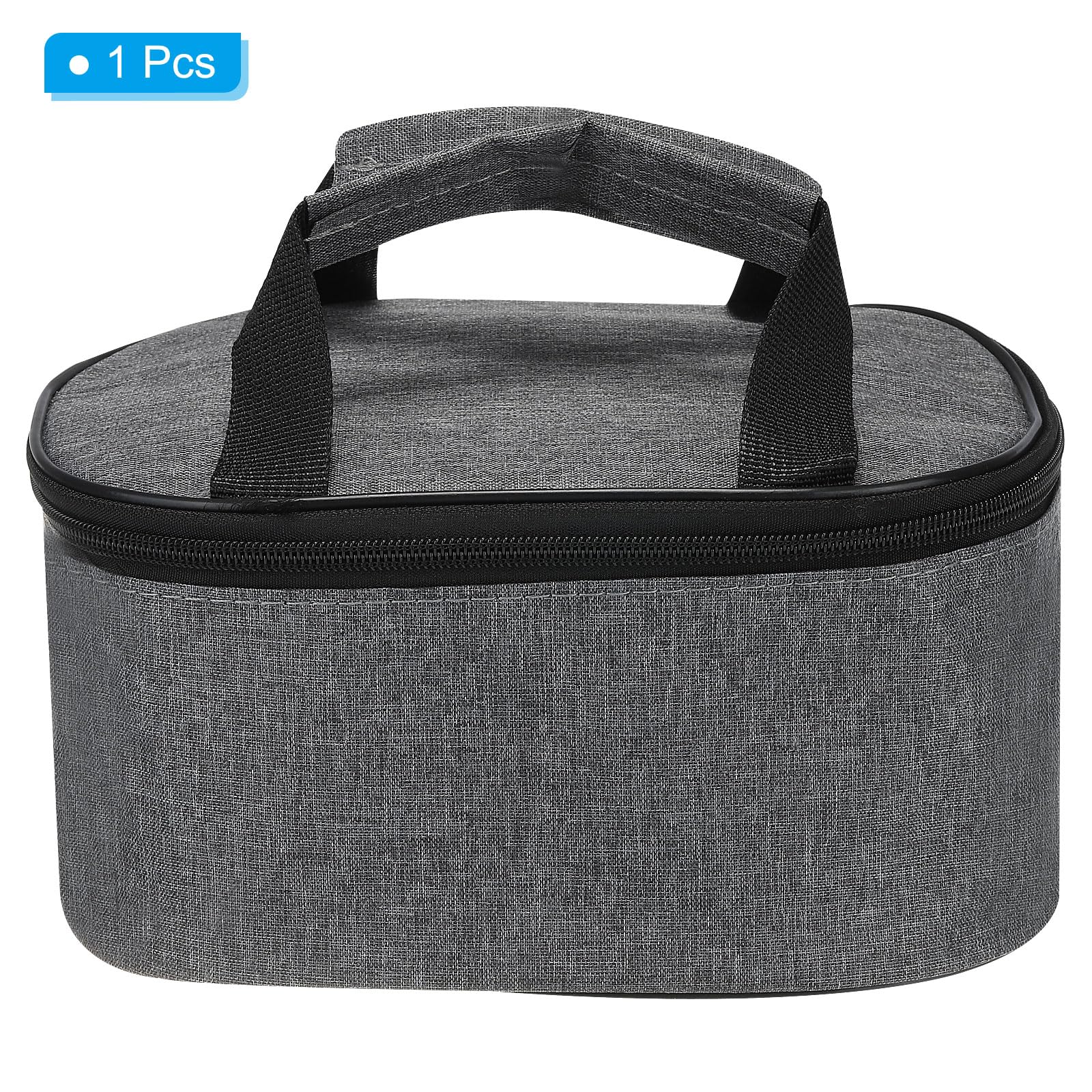Sacs à déjeuner isolés 9 "x 7" x 5 ", Sacs à Bento réutilisables, fourre-Tout Thermique, Sac de récipients Alimentaires Portables pour Hommes et Femmes, Gris