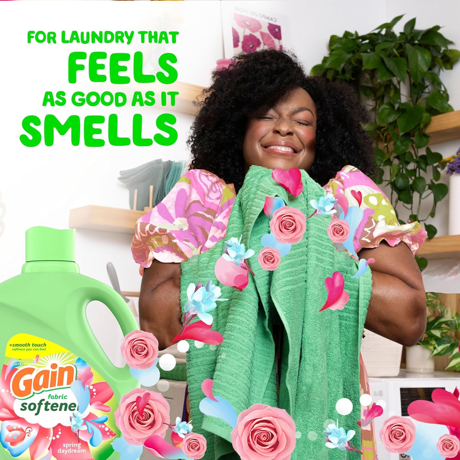 Gain Fabric Softener, Spring Daydream, 140 fl oz, 190 Loads Spring Daydream 140 Fl Oz (Pack of 1) image 4 of 9 B0CCK3YRYK