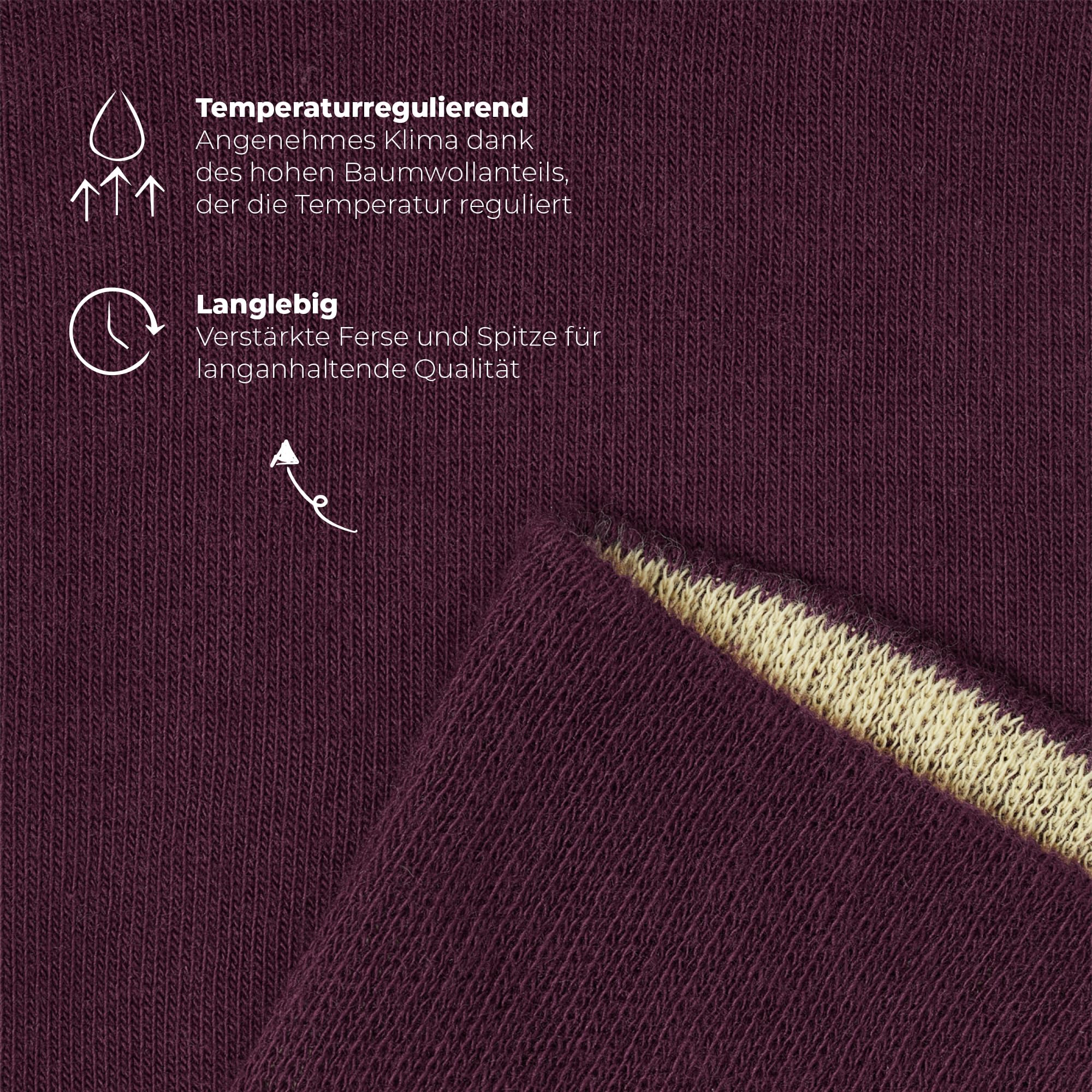 von Jungfeld - 3er Set Classic Socken für Damen & Herren Gr. 39-46 - Hochwertige Socken aus Bio-Baumwolle in verschiedenen Farben