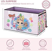 Vista 114 de Idea Nuova Cocomelon - Baúl plegable de almacenamiento de juguetes para niños, duradero con tapa