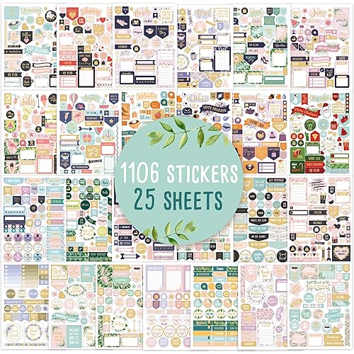 Aesthetic Greenery Planner Stickers for Fun Planning - 1100+ Stunning