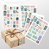 colortouch Packaging Stickers - Sequin Look Sticker for Gifts - 55pcs Different Sizes - Colorful Labels - Sequin Look Nature Series Stickers