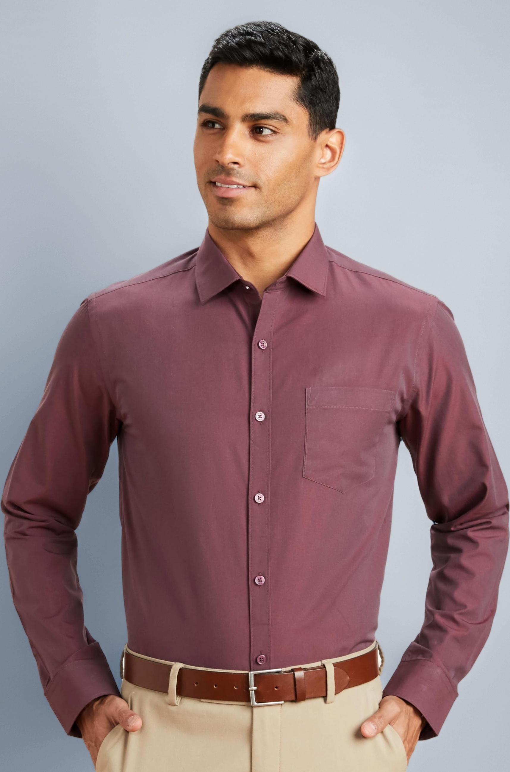 - Men's Cotton Rich Formal Shirt | Plain | Full Sleeve - Regular Fit (Available in Plus Sizes)