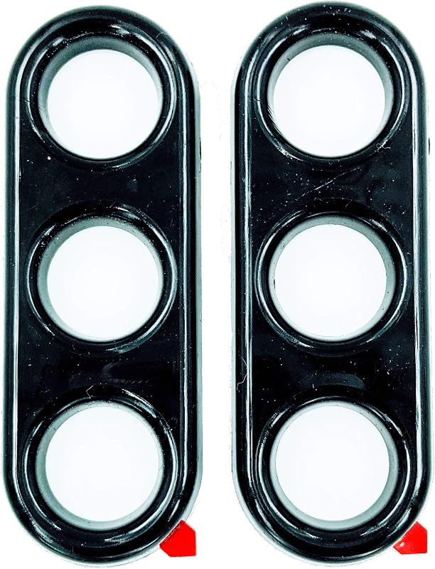 Alça de puxar para batente de porta automotiva Jam Handle 3 furos preta – Conjunto com 2